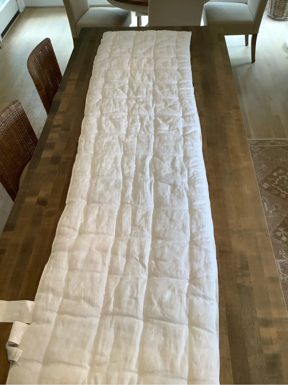 NWT West Elm quilted white sofa overlay ❤️❤️❤️❤️